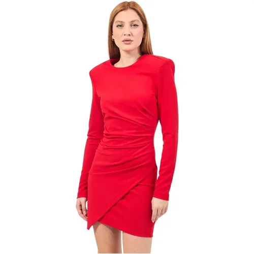 Rotes Kleid mit Drapierung - Silvian Heach - Modalova