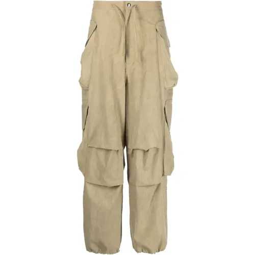 Wide Trousers, male, , Size: XS Cargo Hummus Trousers - Entire Studios - Modalova