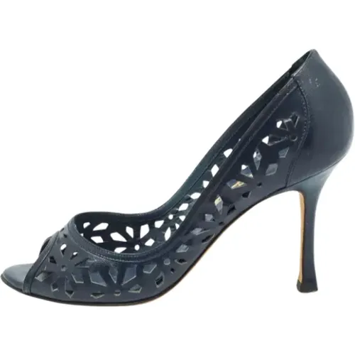 Pre-owned Leather heels , female, Sizes: 3 1/2 UK - Manolo Blahnik Pre-owned - Modalova