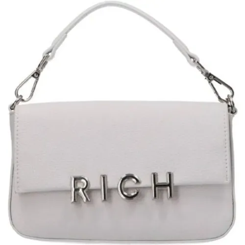 Weiße Handtasche mit Silber-Logo - John Richmond - Modalova