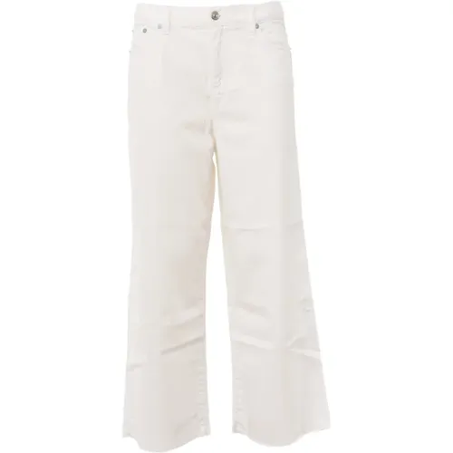 Rita Cropped Woman Light Trousers P23Rnd043P3830111 - ROY Rogers - Size: 28,Color: , female, Sizes: W26, W31, W29, W30 - Roy Roger's - Modalova