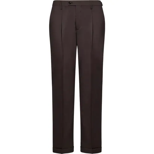 Slim-Fit Wool Trousers with Adjusters , male, Sizes: W35, W32, W31, W30, W34, W36, W40 - Michael Coal - Modalova