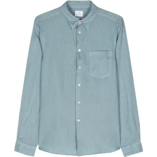 Clear Linen Shirt , male, Sizes: 2XL, XL, S, M, L - Paul Smith - Modalova