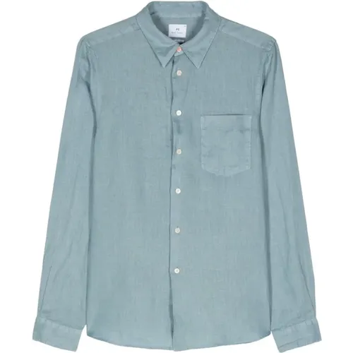 Clear Linen Shirt , male, Sizes: S, M - Paul Smith - Modalova