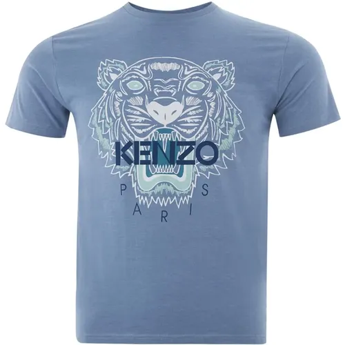 Multicolor Tiger Print T-Shirt , male, Sizes: S - Kenzo - Modalova