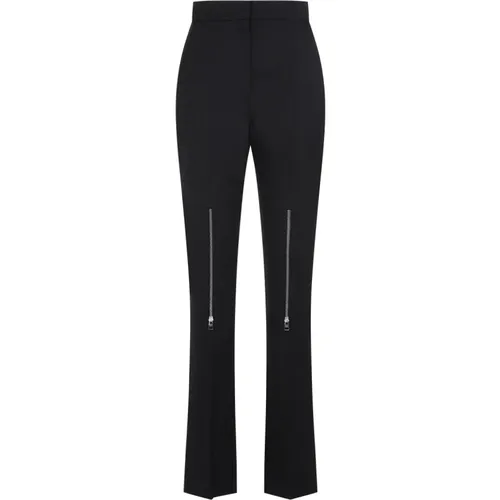 Wide Trousers, female, , Size: XS Wool Tailored Trousers - alexander mcqueen - Modalova