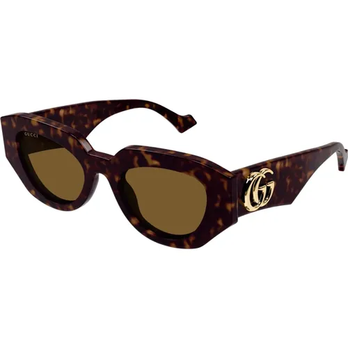 Havana/ Sunglasses Gg1421S , female, Sizes: 51 MM - Gucci - Modalova