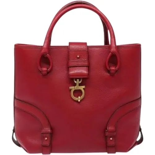 Pre-owned Handbags, female, , Size: ONE SIZE Pre-owned Leather Handbag - Salvatore Ferragamo Pre-owned - Modalova