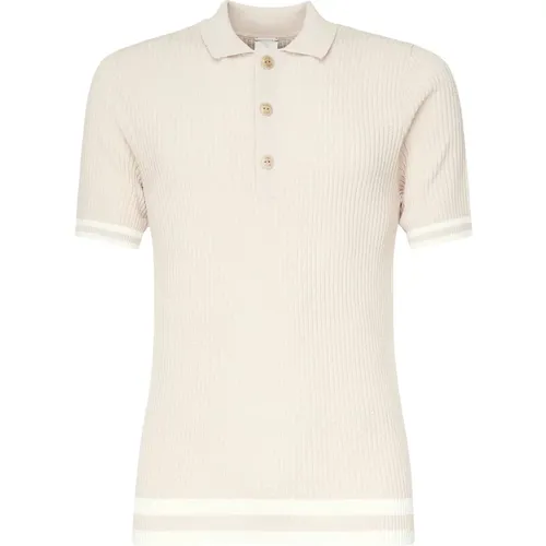 Polo Shirts, male, , Size: M Sand Cotton Polo Shirt - Eleventy - Modalova