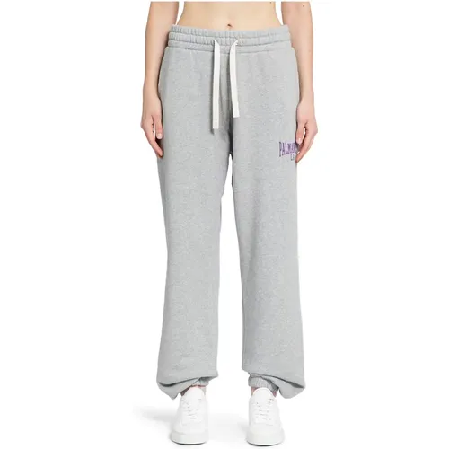 Sweatpants, female, , Size: M College Sweatpants Grey Violet - Palm Angels - Modalova