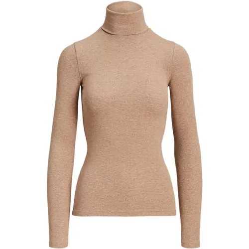 Braune Slim Fit Weste mit Langen Ärmeln , Damen, Größe: XL - Ralph Lauren - Modalova