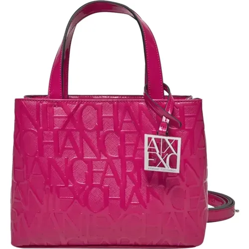 Fuchsia Shopper Tasche Modernes Design - Armani Exchange - Modalova