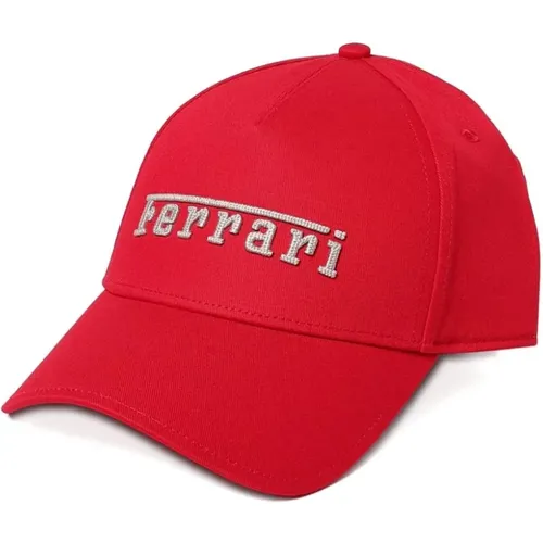 Caps, male, , Size: ONE SIZE Logo Embroidered Baseball Cap - Ferrari - Modalova