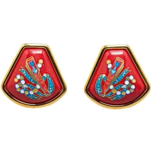 Pre-owned Jewellery, female, , Size: ONE SIZE Pre-owned Metal earrings - Hermès Vintage - Modalova