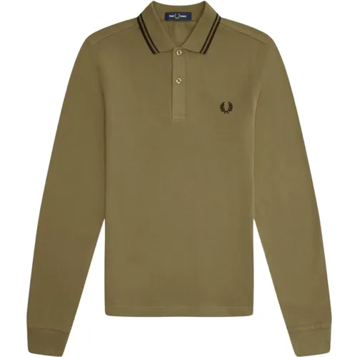 Polo Shirts, male, , Size: M Long Sleeve Regular Fit Polo Shirt - Fred Perry - Modalova