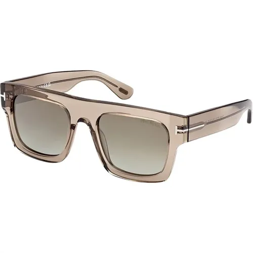 Fausto Sunglasses Green Mirrored Lenses , male, Sizes: 53 MM - Tom Ford - Modalova