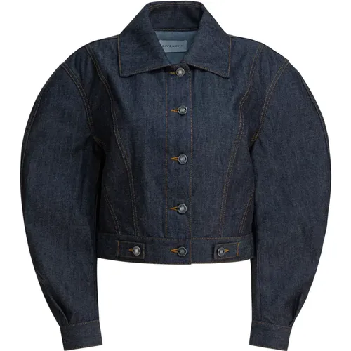 Denim Jackets, female, , Size: M Back-to-front Cocoon Jacket in Raw Denim - Givenchy - Modalova