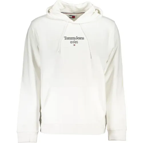 Weiße Baumwoll-Hoodie-Sweatshirt mit Logo , Herren, Größe: XL - Tommy Hilfiger - Modalova