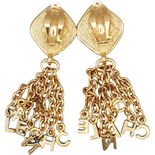 Pre-owned Jewellery, female, , Size: ONE SIZE Pre-owned Metal earrings - Chanel Vintage - Modalova