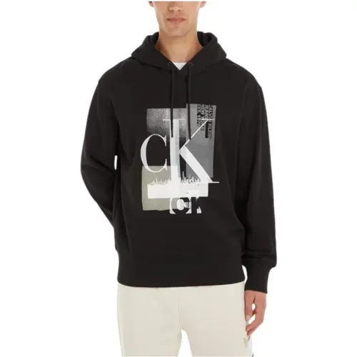 Hoodies, male, , Size: L Connected Layer Sweatshirt - Calvin Klein - Modalova