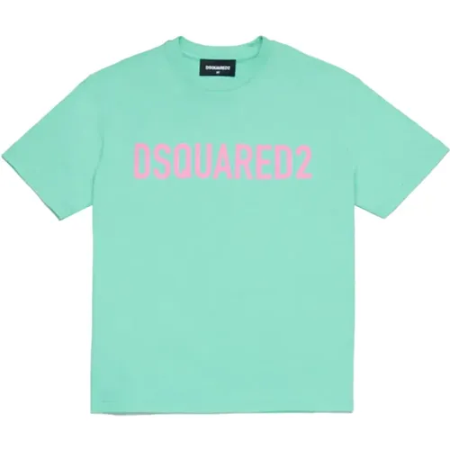Grünes Unisex T-Shirt für Kinder - Dsquared2 - Modalova