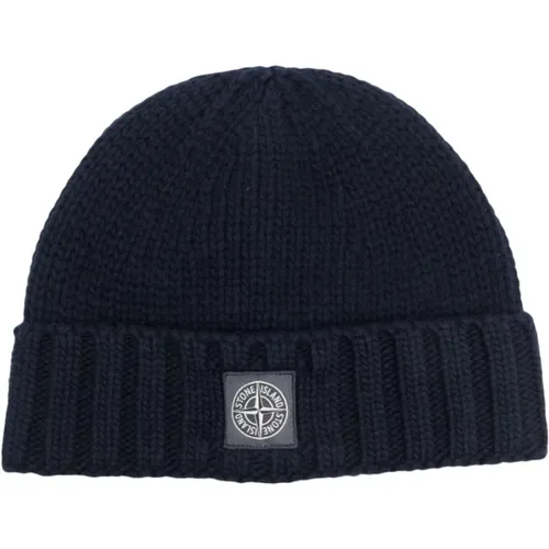 Beanies, male, , Size: ONE SIZE Sophisticated Beanie for Men - Stone Island - Modalova