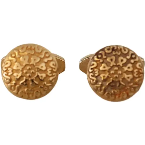Vergoldete Runde Pin Manschettenknöpfe - Dolce & Gabbana - Modalova