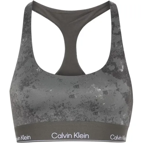 Sportliches Graues Top , Damen, Größe: M - Calvin Klein - Modalova