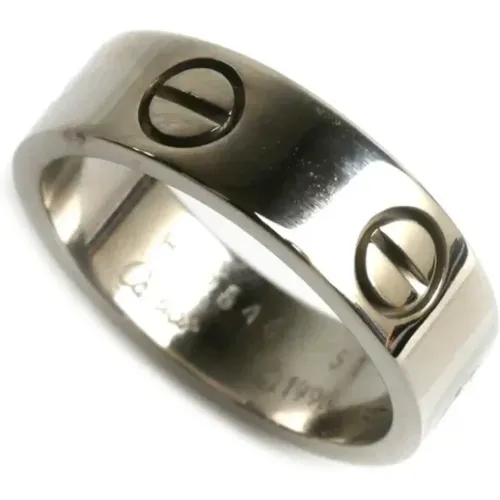 Pre-owned Jewellery, female, , Size: ONE SIZE Pre-owned White Gold rings - Cartier Vintage - Modalova