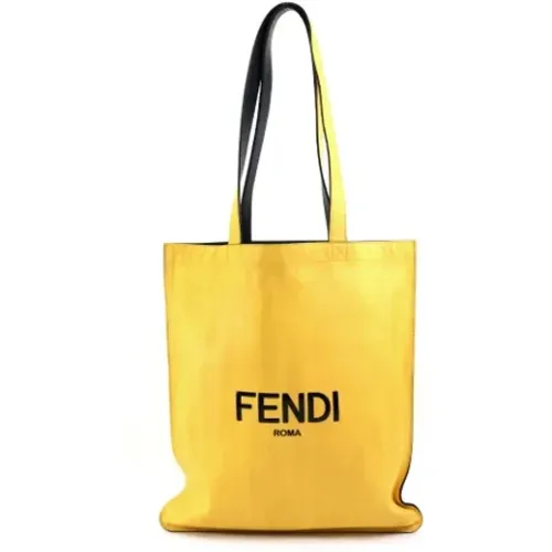 Pre-owned Tote Bags, male, , Size: ONE SIZE Pre-owned Leather shoulder-bags - Fendi Vintage - Modalova