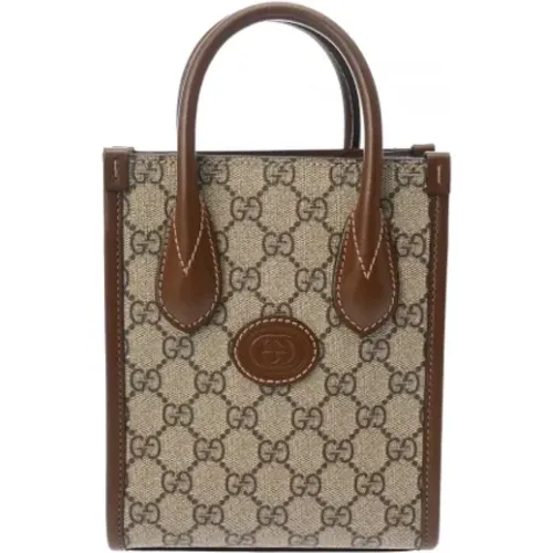 Pre-owned Tote Bags, female, , Size: ONE SIZE Pre-owned Canvas gucci-bags - Gucci Vintage - Modalova