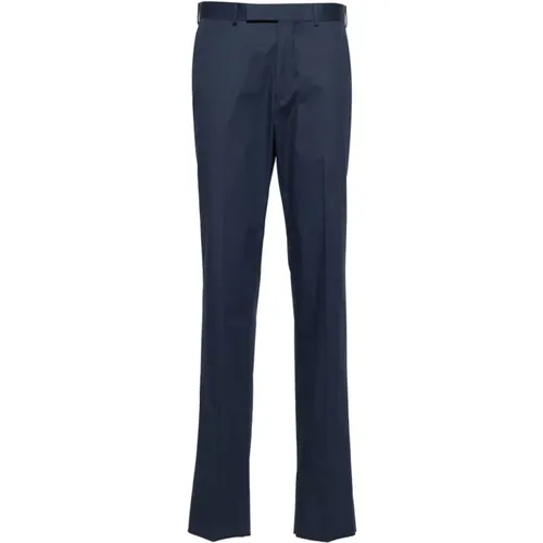 Straight Trousers, male, , Size: 2XL Formal Navy Pants - Z Zegna - Modalova