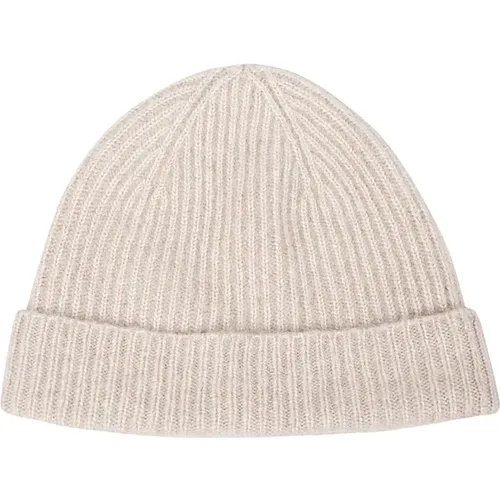 Beanies, unisex, , Size: ONE SIZE Cashmere Silk Ribbed Beanie Hat - Eleventy - Modalova