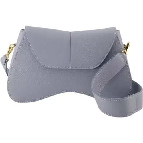 Space Hobo Bag - - Grey/Blue - Leather , female, Sizes: ONE SIZE - Elleme - Modalova