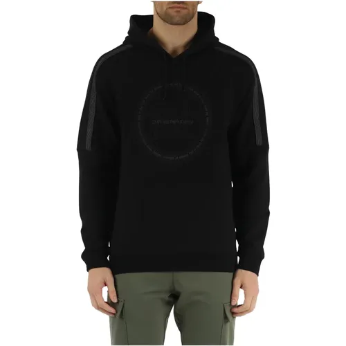 Cotton Hooded Sweatshirt , male, Sizes: 2XL, M, S, L, XL - Emporio Armani EA7 - Modalova
