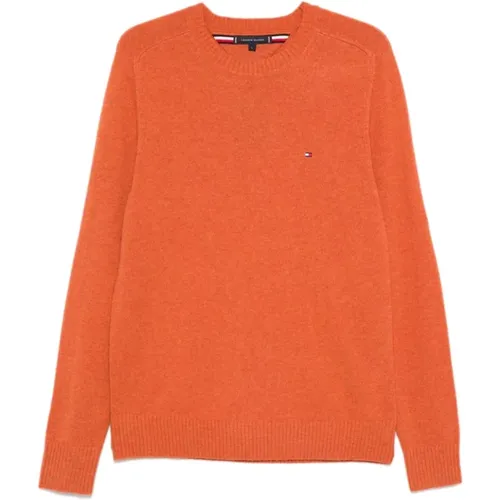 Kürbis Wollstrickpullover , Herren, Größe: M - Tommy Hilfiger - Modalova