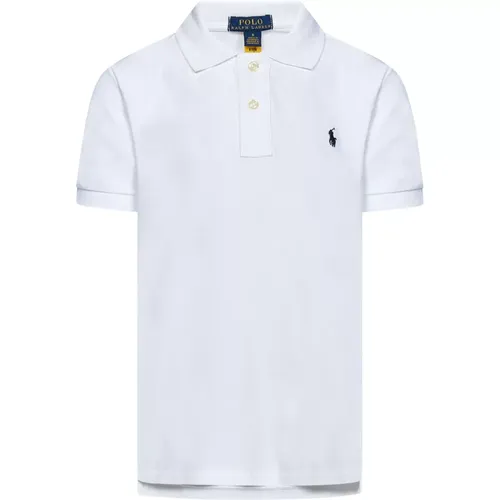 Weißes Polo T-Shirt mit Besticktem Logo - Polo Ralph Lauren - Modalova