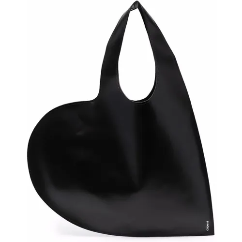 Heart-shape Leather Tote Bag , female, Sizes: ONE SIZE - Coperni - Modalova