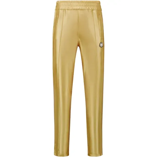 Sweatpants, male, , Size: L Metallic-Effect Straight-Leg Track Pants - Moncler - Modalova