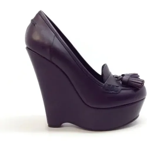 Pre-owned Pumps, female, , Size: 7 US Pre-owned Leather heels - Yves Saint Laurent Vintage - Modalova