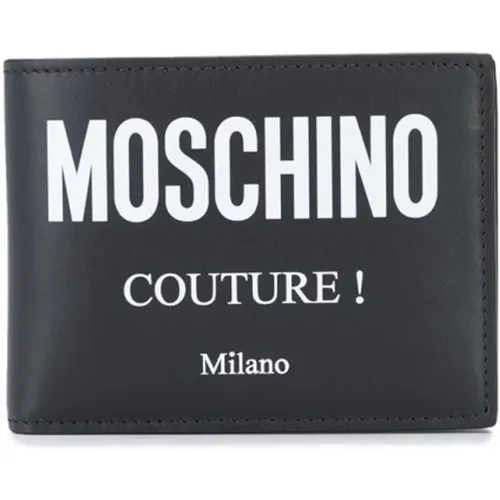 Leather Logo Wallet , male, Sizes: ONE SIZE - Moschino - Modalova