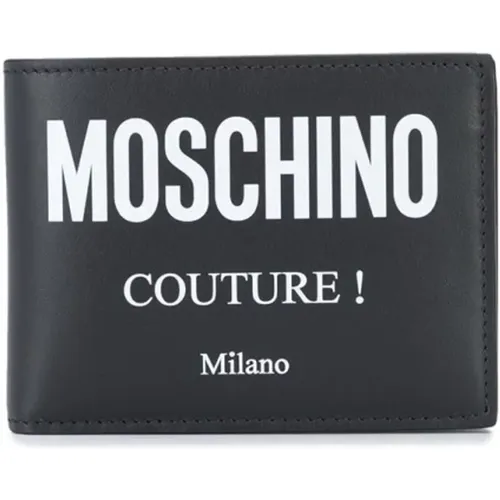 Wallets & Cardholders, male, , Size: ONE SIZE Leather Logo Wallet - Moschino - Modalova