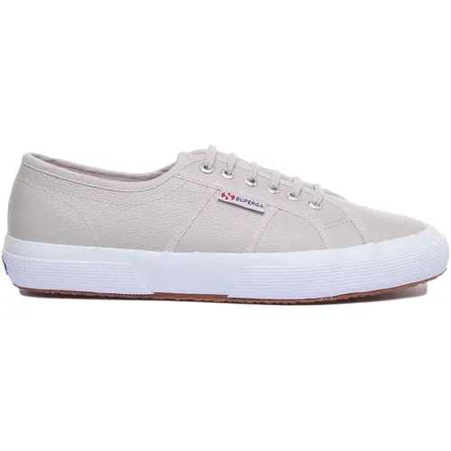 Classic Leather Sneakers in Grey , male, Sizes: 8 UK, 8 1/2 UK, 10 1/2 UK, 3 UK, 12 UK, 10 UK - Superga - Modalova