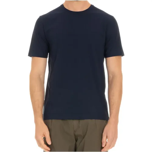 Blaue T-Shirts und Polos Leichter Stoff , Herren, Größe: 2XL - Herno - Modalova