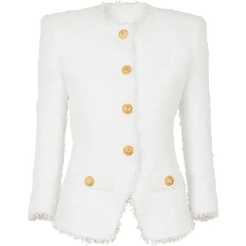 Taillierte Tweedjacke Balmain - Balmain - Modalova