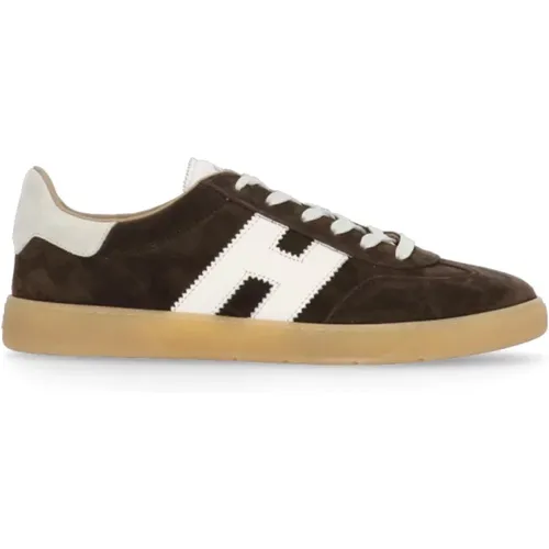 Suede Leather Sneakers Round Toe , male, Sizes: 7 1/2 UK, 7 UK, 8 1/2 UK, 8 UK - Hogan - Modalova