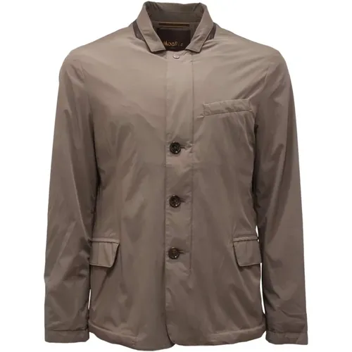 Light Jackets, male, , Size: L Windproof Jacket Tebaldo in Mink - Moorer - Modalova