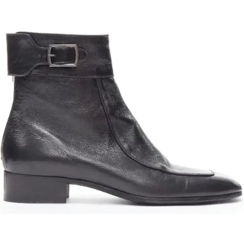Pre-owned Leather boots , female, Sizes: 11 UK - Saint Laurent Vintage - Modalova