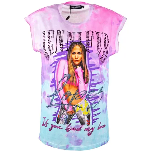 Jennifer Lopez Sleeveless T-shirt , female, Sizes: XS, L, M, S, 3XS, 2XS - Dolce & Gabbana - Modalova