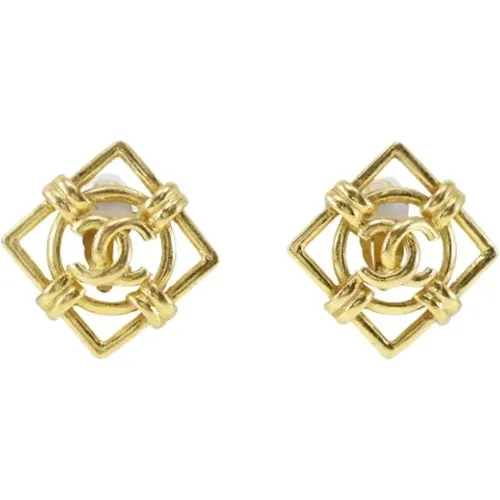 Pre-owned Jewellery, female, , Size: ONE SIZE Pre-owned Metal earrings - Chanel Vintage - Modalova